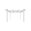 144"L X 144"W X 104"H Vinyl Camelot Louvered Pergola, White, VA42070
