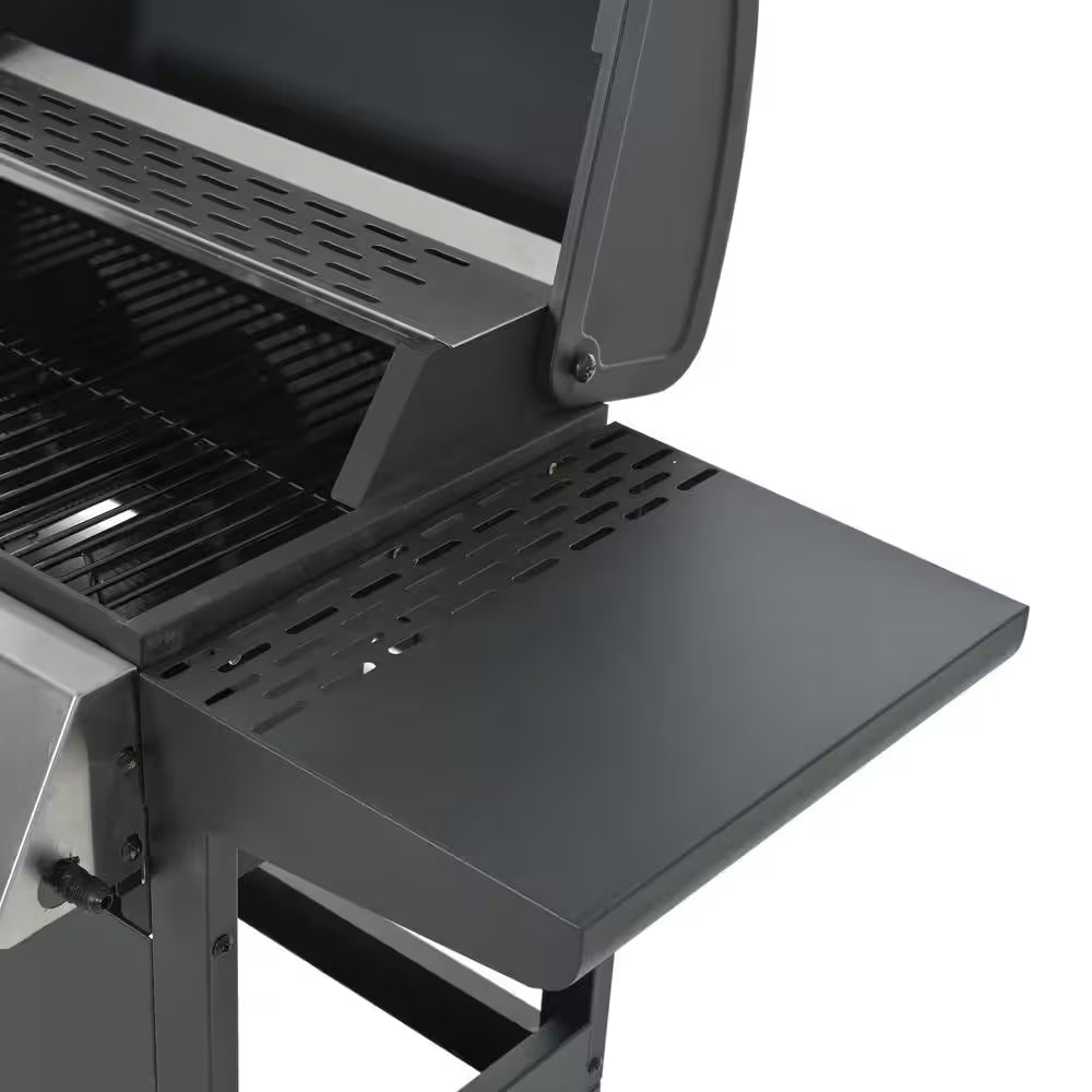 3 Burners Portable Propane Grill Barbecue Grill Stainless Steel Gas Grill in Black